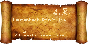 Lautenbach Rozália névjegykártya