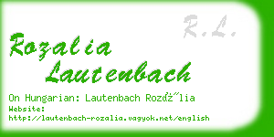 rozalia lautenbach business card